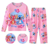 Conjunto Pijama Infantil Stitch Manga Longa