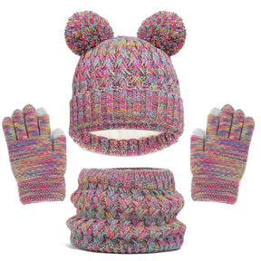 Kit de Inverno Infantil Touca Luvas Cachecol