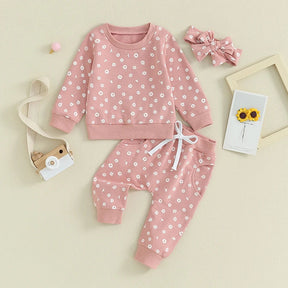 Conjunto Moletom Infantil Feminino Flores