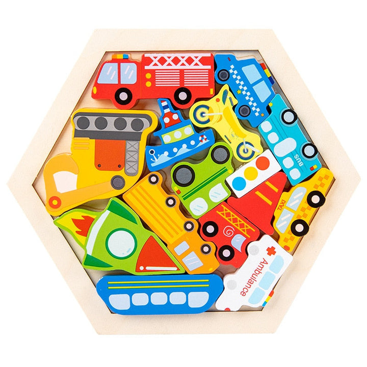 Quebra-cabeça 3D com Moldura Hexagonal - Ama Mamma