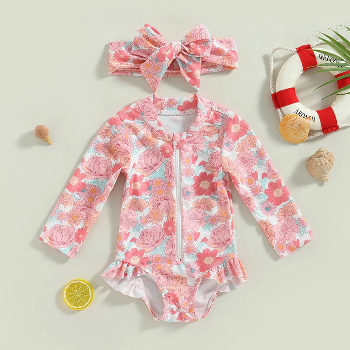 Maio Infantil Tropical Manga Longa + Faixa de Cabelo - Ama Mamma