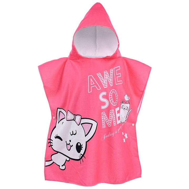 Poncho Infantil Atoalhado Praia com Capuz Menina - Ama Mamma