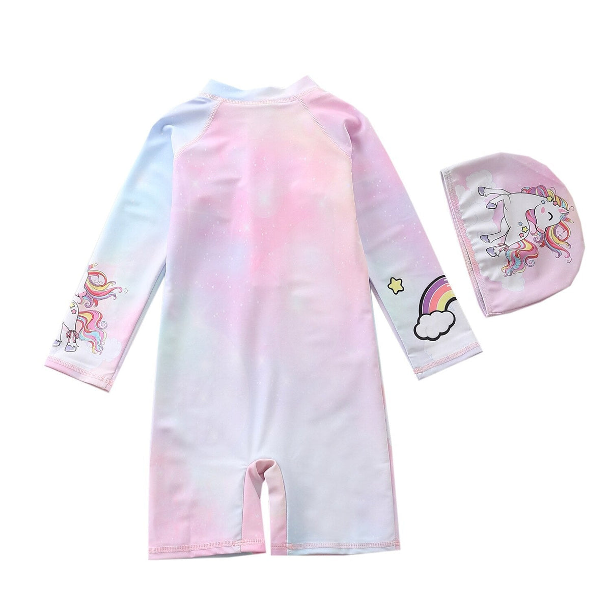 Roupa de Praia Infantil Manga Longa Unicórnio Encantado