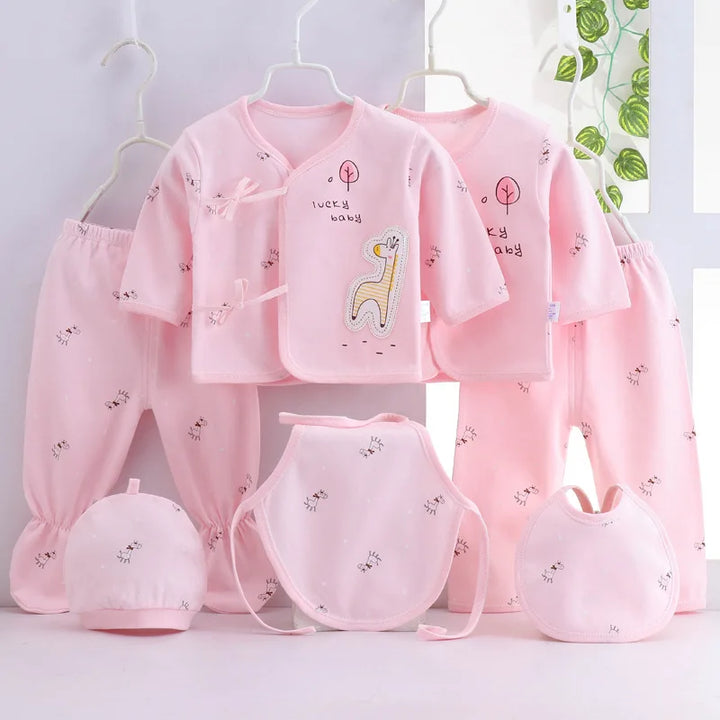 Kit Enxoval Bebê RN - Conjunto Saída de Maternidade 7 Peças - Ama Mamma