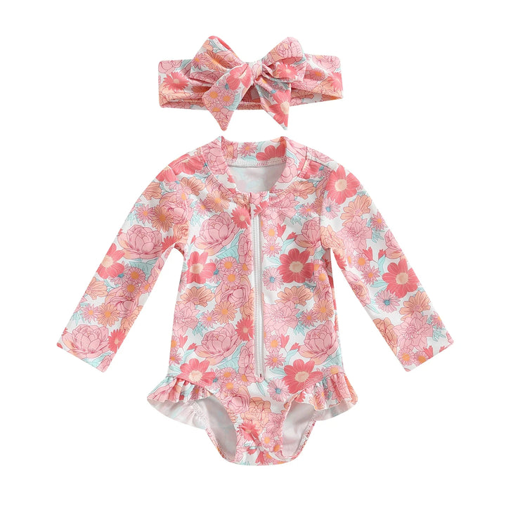 Maio Infantil Tropical Manga Longa + Faixa de Cabelo - Ama Mamma