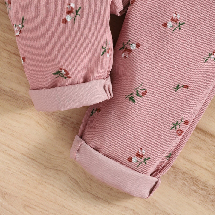 Jardineira Infantil Feminino Floral 2 peças - Ama Mamma