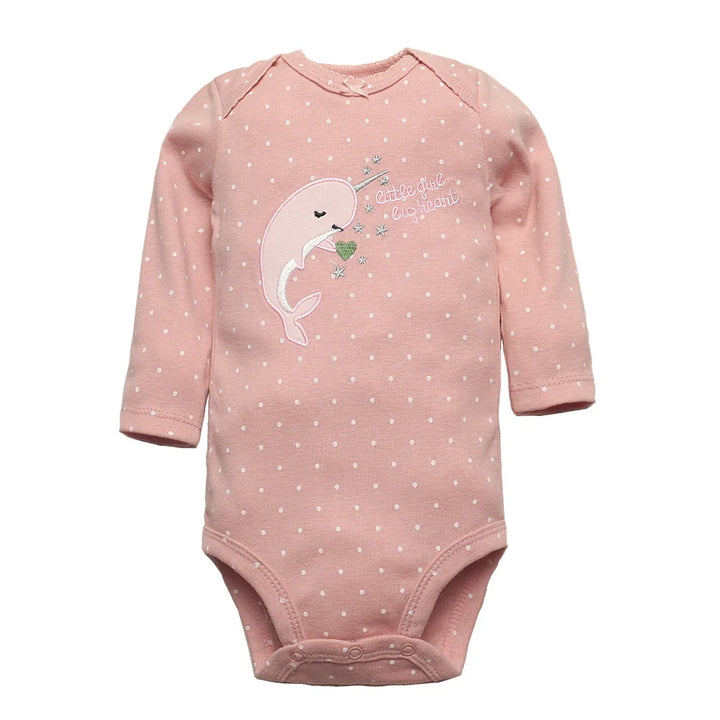 Kit Body Manga Longa para Bebê Meninas 5 Peças - Ama Mamma