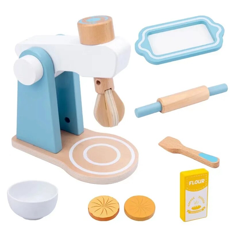 Kit Cozinha Montessori em Madeira Batedeira