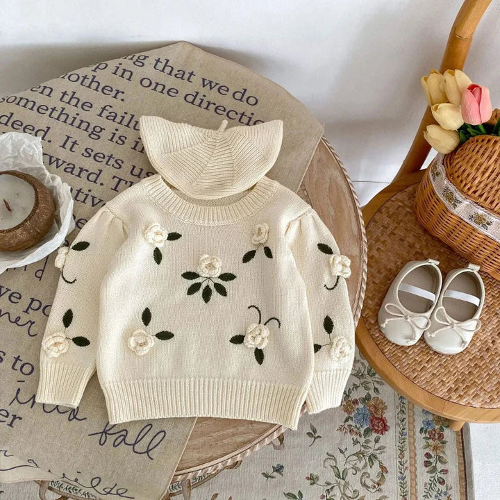 Blusa Tricot com Bordado Floral Ama Mamma - Ama Mamma