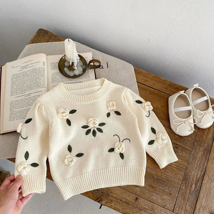 Blusa Tricot com Bordado Floral Ama Mamma - Ama Mamma