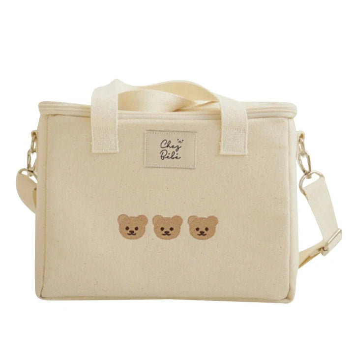 Bolsa Isolante de Fraldas com Bordado Urso Ama Mamma - Ama Mamma