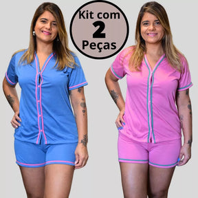 Conjunto de 2 Pijamas Amamentação Americano Luxo