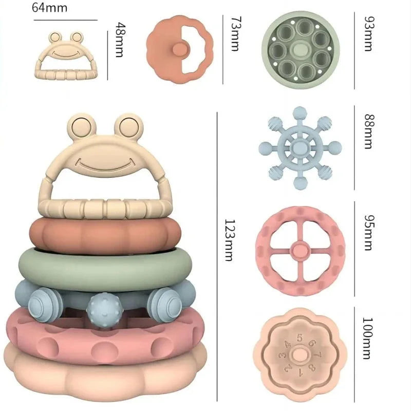 Brinquedo Educacional Empilhável de Silicone Ama Mamma