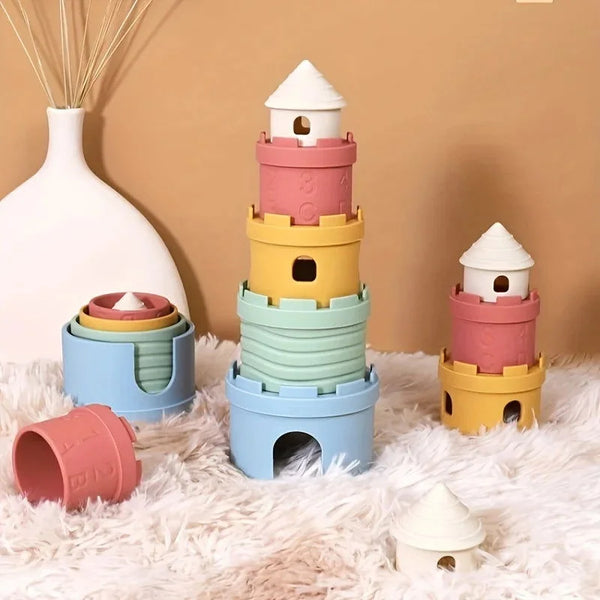 Brinquedo Educacional Empilhável de Silicone Ama Mamma - Ama Mamma