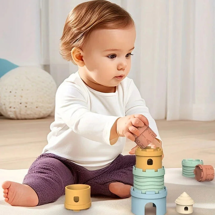 Brinquedo Educacional Empilhável de Silicone Ama Mamma - Ama Mamma