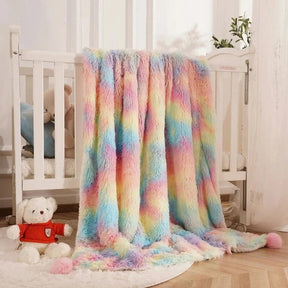 Cobertor Arco-íris Peludo e Aconchegante para Crianças Ama Mamma - Ama Mamma