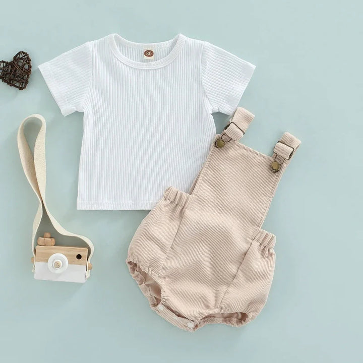 Conjunto de Verão Macacão e Camiseta Ama Mamma - Ama Mamma