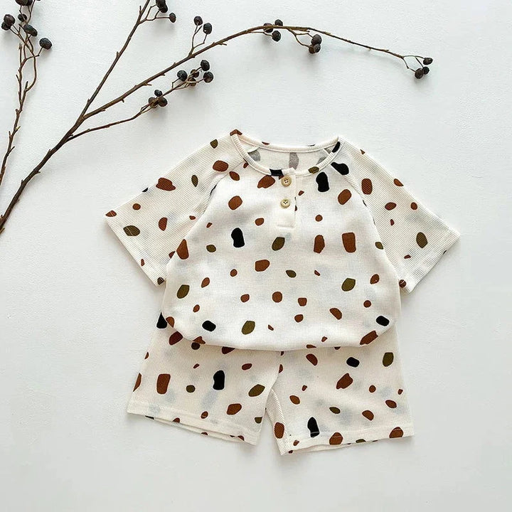Conjunto de Pijama Elegante com T-Shirt e Short Manga Curta Ama Mamma - Ama Mamma