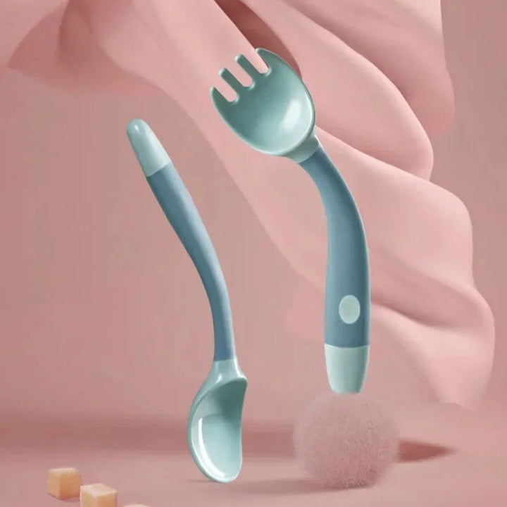 Conjunto Infantil de Talheres Giratórios de Silicone Ama Mamma - Ama Mamma