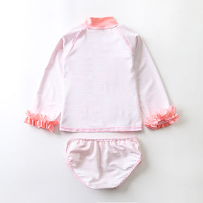 Conjunto Infantil Praia Manga Longa Flamingo