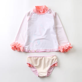 Conjunto Infantil Praia Manga Longa Flamingo