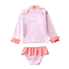 Conjunto Infantil Praia Manga Longa Flamingo