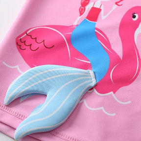 Conjunto Infantil Praia Manga Longa Sereia Rosa