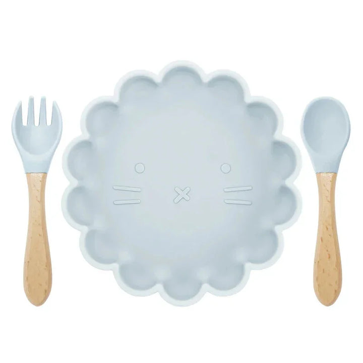 Conjunto Prático de Prato Antiderrapante e Talheres de Silicone Ama Mamma - Ama Mamma