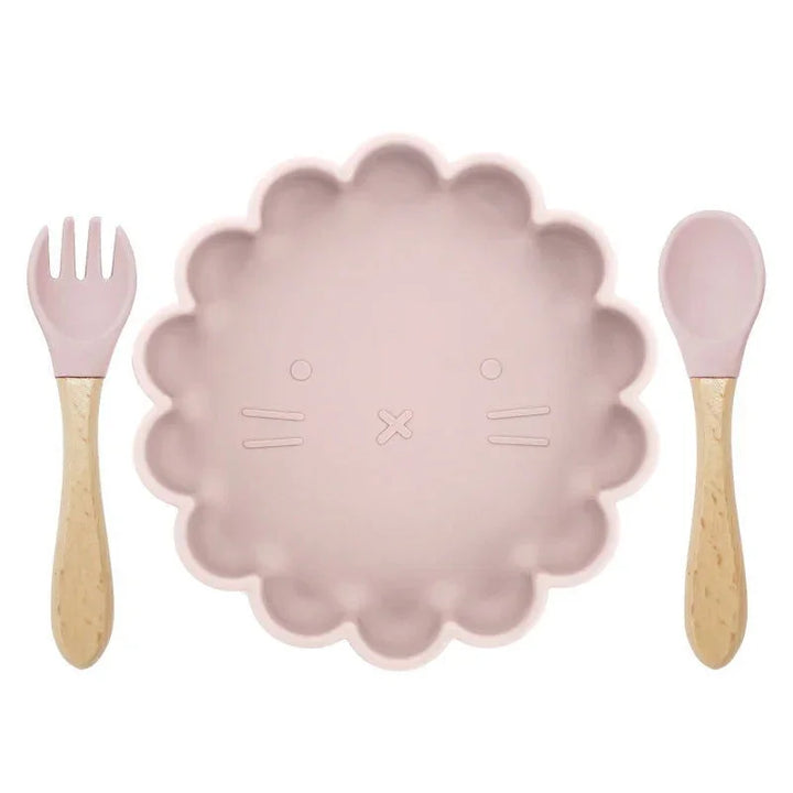 Conjunto Prático de Prato Antiderrapante e Talheres de Silicone Ama Mamma - Ama Mamma