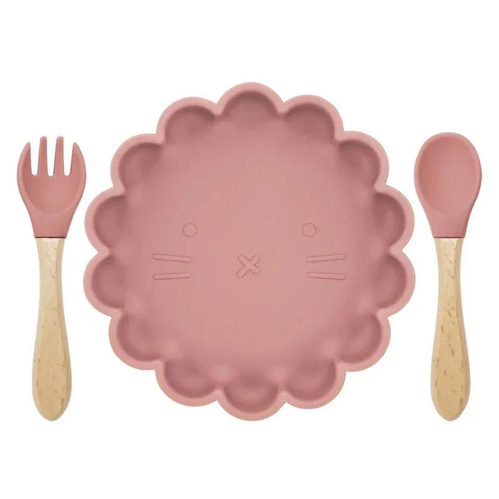 Conjunto Prático de Prato Antiderrapante e Talheres de Silicone Ama Mamma - Ama Mamma