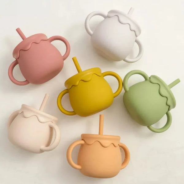 Copo Aconchegante de Silicone com Canudo para Bebê Ama Mamma - 250ml - Ama Mamma