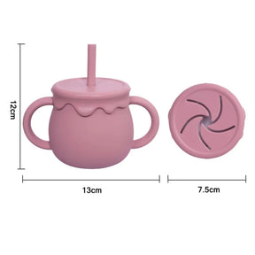 Copo Aconchegante de Silicone com Canudo para Bebê Ama Mamma - 250ml