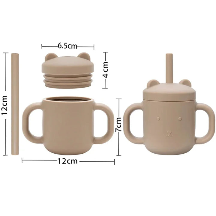Copo de Treinamento de Silicone com Alça e Canudo para Bebê Ama Mamma - 150ml - Ama Mamma
