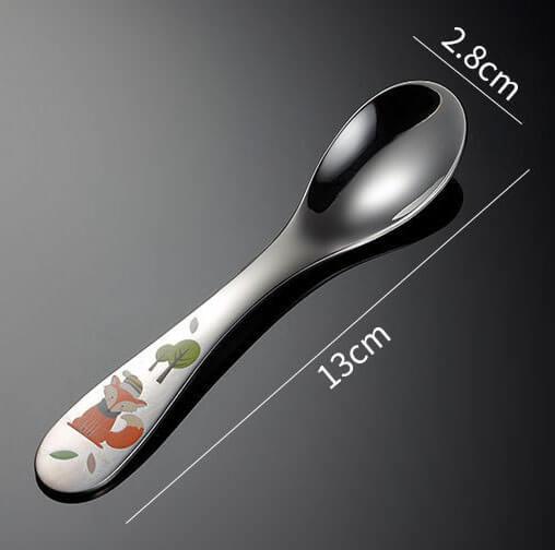 Kit de Talheres Infantil Aço Inoxidável Prata 4 Peças - Ama Mamma - Ama Mamma