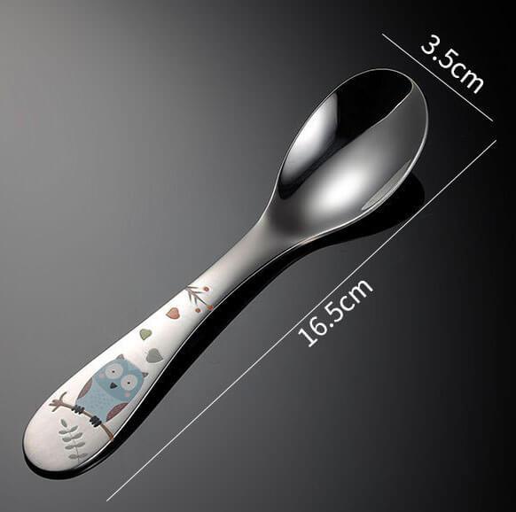 Kit de Talheres Infantil Aço Inoxidável Prata 4 Peças - Ama Mamma - Ama Mamma
