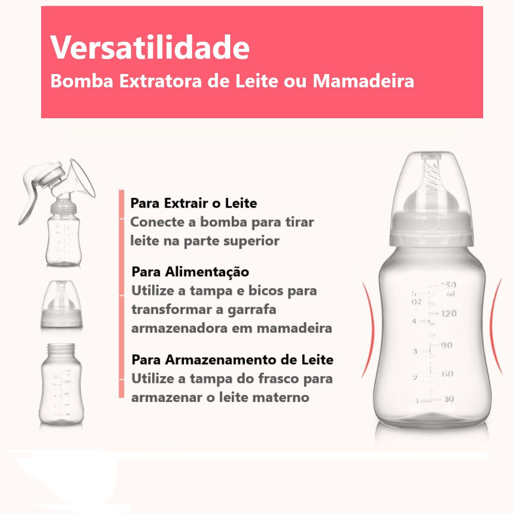 Bomba Tira-Leite Materno Extrator Manual