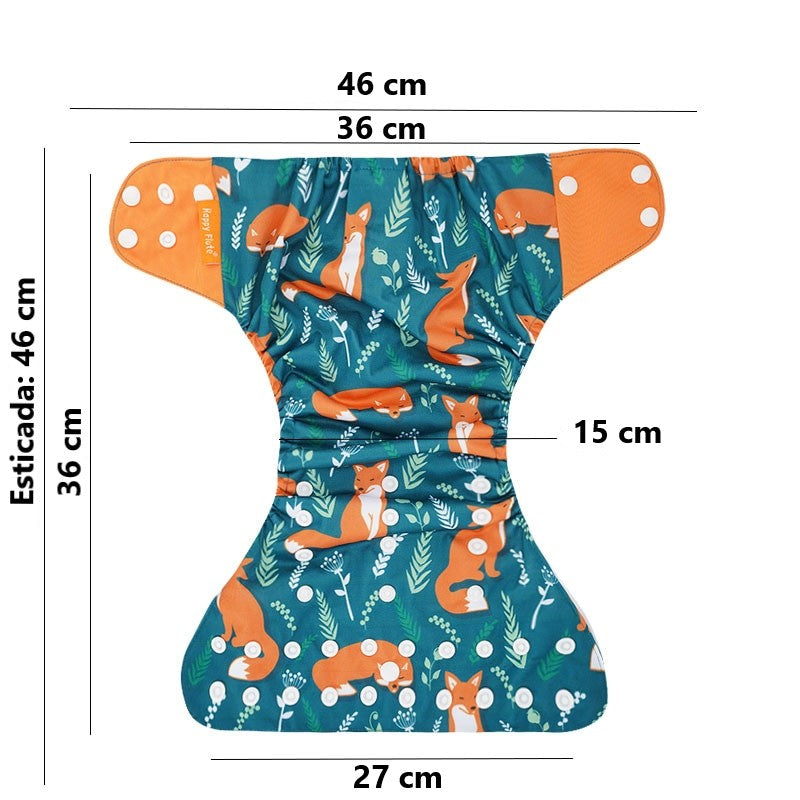 Fralda de Pano Infantil Ecológica e Reutilizável - 4 unidades