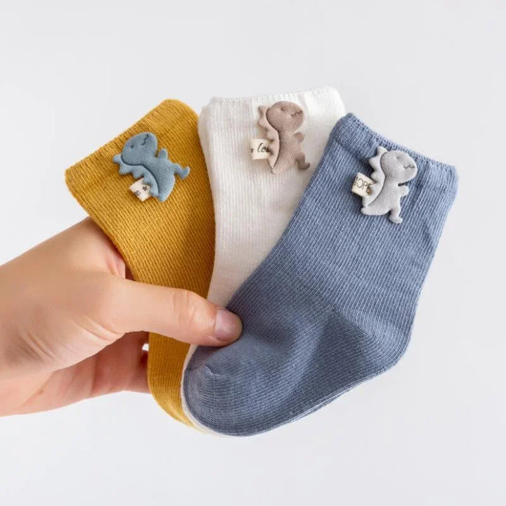 Kit com 3 Pares de Meias Cartoon para Bebês Ama Mamma - Ama Mamma