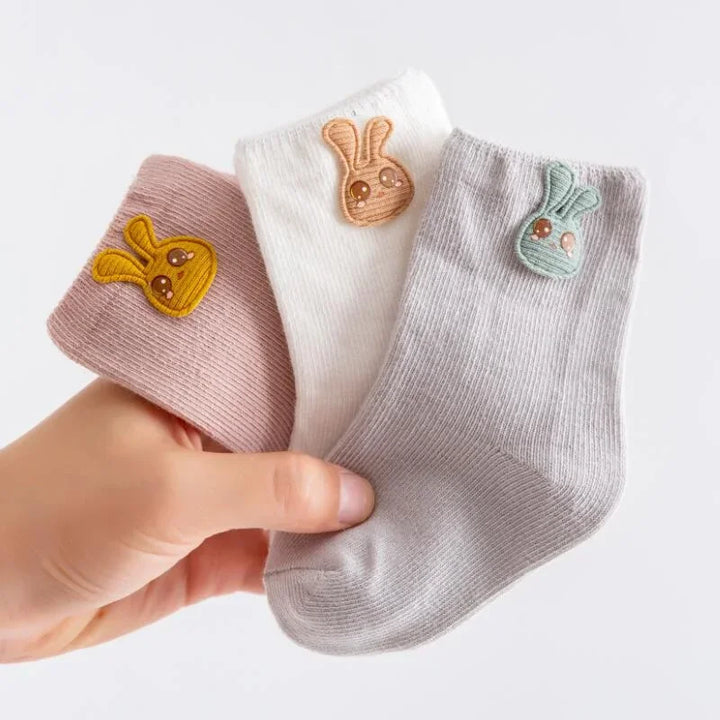 Kit com 3 Pares de Meias Cartoon para Bebês Ama Mamma - Ama Mamma