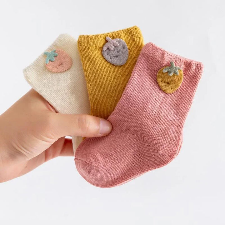 Kit com 3 Pares de Meias Cartoon para Bebês Ama Mamma - Ama Mamma