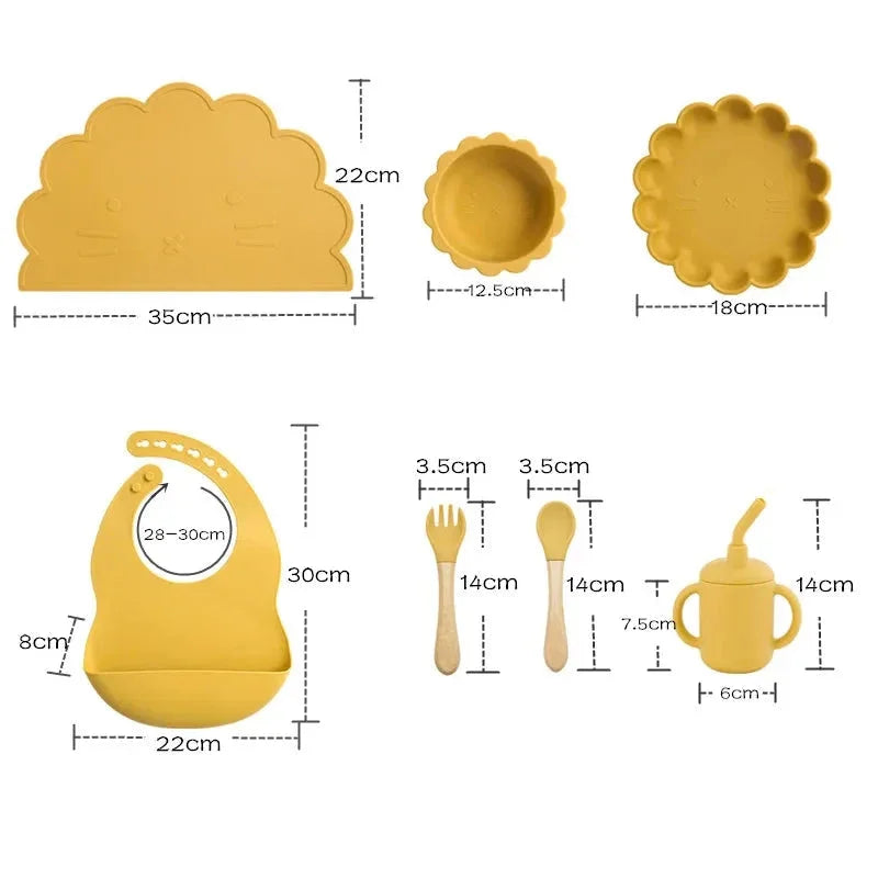 Kit Completo de Alimentação em Silicone 7 Peças Ama Mamma