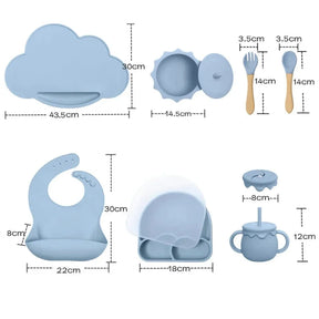 Kit Completo de Introdução Alimentar em Silicone 7 Peças Ama Mamma