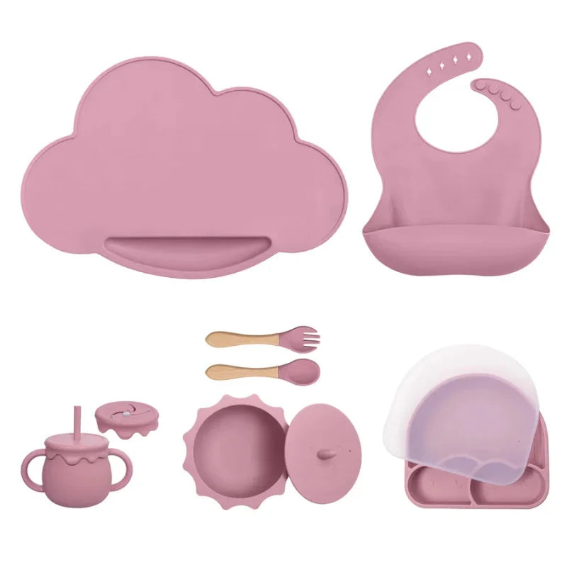 Kit Completo de Introdução Alimentar em Silicone 7 Peças Ama Mamma