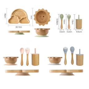 Kit Elegante Introdução Alimentar Bambu e Silicone Ama Mamma