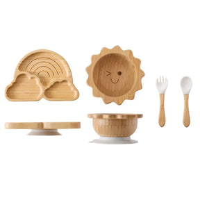 Kit Elegante Introdução Alimentar Bambu e Silicone Ama Mamma