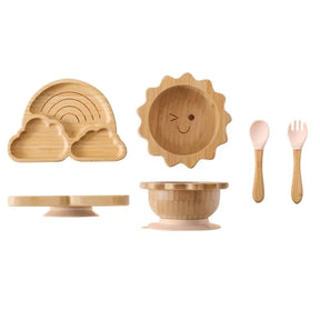 Kit Elegante Introdução Alimentar Bambu e Silicone Ama Mamma