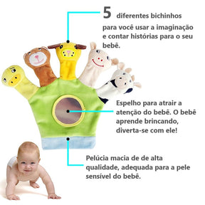 Luva Sensorial Fantoches Bichinhos