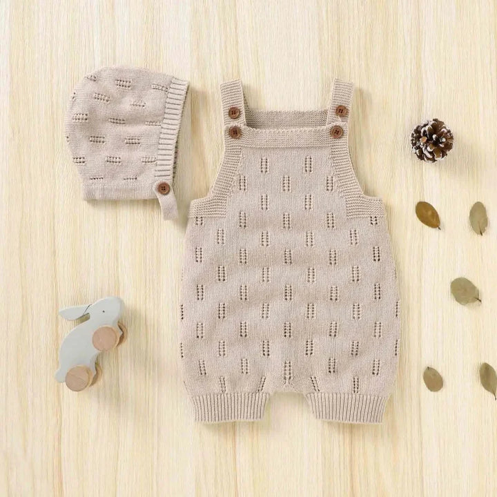 Macacão Tricot Curto com Gorro Delicado Ama Mamma - Ama Mamma