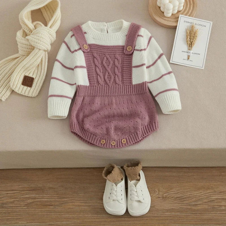 Macacão Tricot Listrado Confort Elegance para Bebê Ama Mamma - Ama Mamma