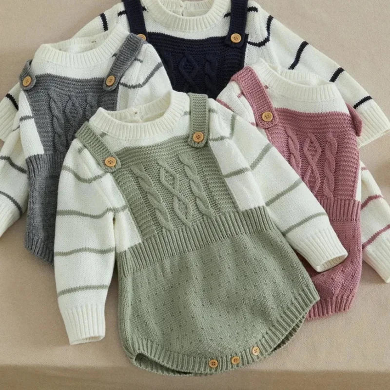 Macacão Tricot Listrado Confort Elegance para Bebê Ama Mamma - Ama Mamma